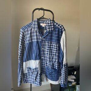 J.Crew Wallace & Barnes Indigo Patchwork Shirt